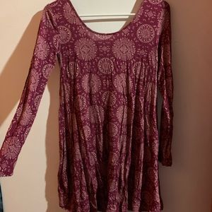 Boho flowy mini dress